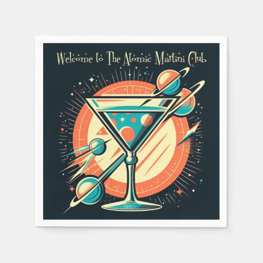Willkommen im Atome Martini Club Age Serviette (Vorderseite)