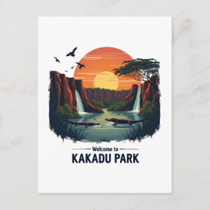 Willkommen im australischen Nationalpark Kakadu Feiertagspostkarte