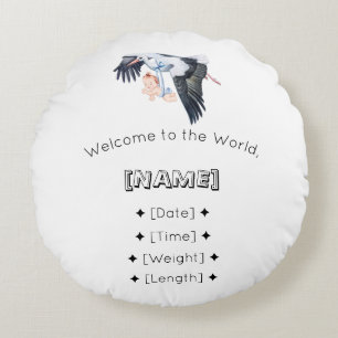 Willkommen im Bab von World Individuelle Name & Bi Rundes Kissen