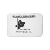 Willkommen im Badezimmer - Katzengeselle Badematte (Vorderseite)