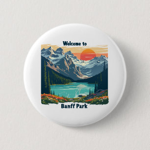 Willkommen im Banff National Canadian Park Button