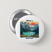 Willkommen im Banff National Canadian Park Button (Vorne & Hinten)