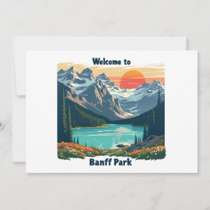 Willkommen im Banff National Canadian Park Einladung