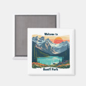 Willkommen im Banff National Canadian Park Magnet (Vorderseite/Rückseite)