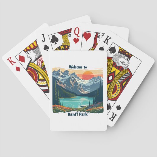 Willkommen im Banff National Canadian Park Spielkarten (Rückseite)