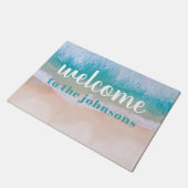 Willkommen im Beach Foto Fußmatte (Schrägansicht)