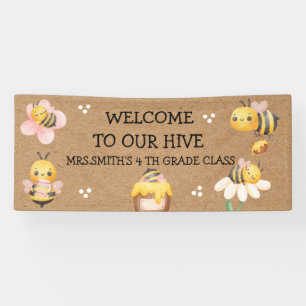 Willkommen im Bienenstock Klassenzimmer Banner ent