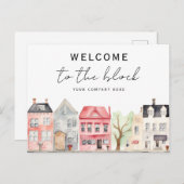 Willkommen im Block New Homeowner Realty Postkarte (Vorne/Hinten)
