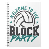 Willkommen im Block Party Volleyball Mittelblock Notizblock (Vorderseite)