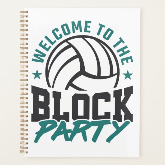 Willkommen im Block Party Volleyball Mittelblock Planer (Vorderseite)