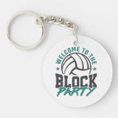 Willkommen im Block Party Volleyball Mittelblock Schlüsselanhänger (Vorderseite)