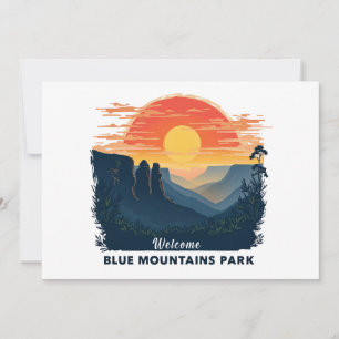 Willkommen im Blue Mountains National Australian P Einladung