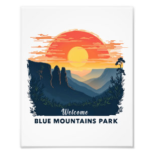 Willkommen im Blue Mountains National Australian P Fotodruck