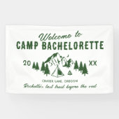 Willkommen im Camp Bachelorette Banner (Horizontal)