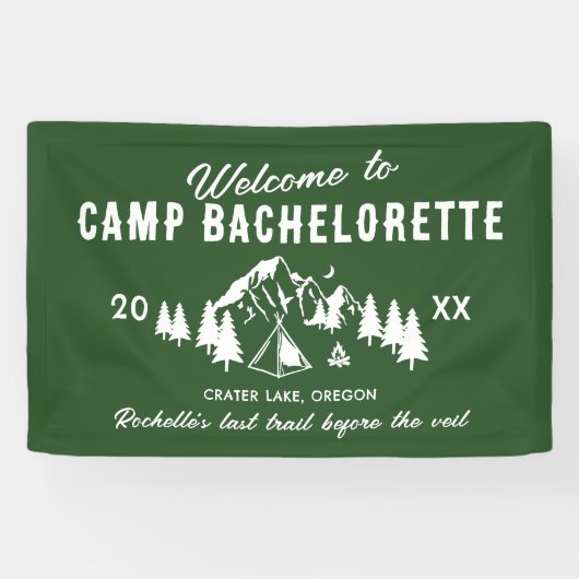 Willkommen im Camp Bachelorette Banner (Horizontal)
