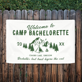 Willkommen im Camp Bachelorette Banner