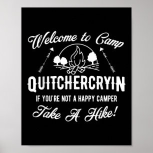 Willkommen im Camp, Camping-Leben, Lustiger Dad Ca Poster