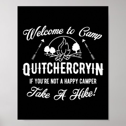 Willkommen im Camp, Camping-Leben, Lustiger Dad Ca Poster (Vorne)
