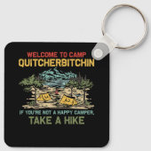 Willkommen im Camp Quitcherbitchin Camping Camp Qu Schlüsselanhänger (Rückseite)