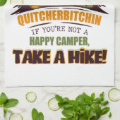 Willkommen im Camp Quitcherbitchin Happy Camper Geschirrtuch (Gefaltet)