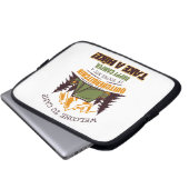 Willkommen im Camp Quitcherbitchin Happy Camper Laptopschutzhülle (Vorne Knopf)