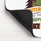 Willkommen im Camp Quitcherbitchin Happy Camper Mousepad (Ecke)