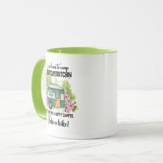 Willkommen im Camp Quitcherbitchin Tasse (Vorderseite Links)