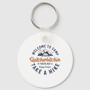 Willkommen im Camp Quitcherin Lustig Vintage  Schlüsselanhänger