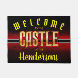 Willkommen im CASTLE of (Familienname - bearbeitba Fußmatte