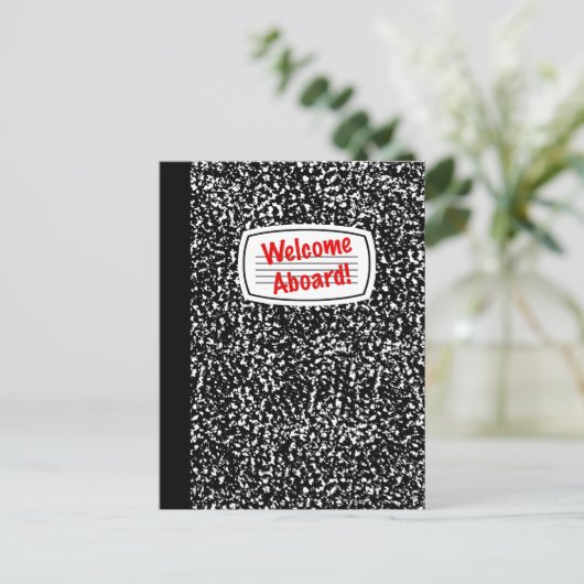 Willkommen im Comp Notebook Postkarte (Stehend Vorderseite)