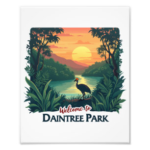 Willkommen im Daintree National Australian Park Fotodruck