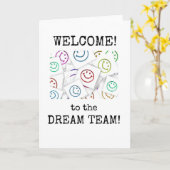 Willkommen im Dream Team, Neue Mitarbeiterkarte Karte (Gelbe Blume)