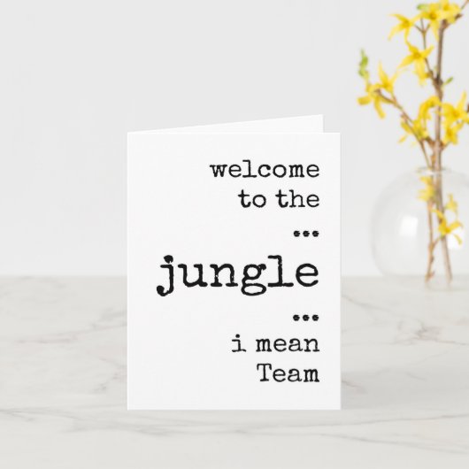 Willkommen im Dschungel, Team, Neue Mitarbeiterkar Karte (Gelbe Blume)