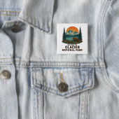 Willkommen im Embroidery Glacier National USA Park Button (Beispiel)
