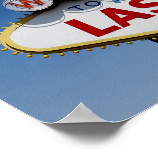 Willkommen im Fabulous Las Vegas - Bekanntes Zeich Poster (Ecke)