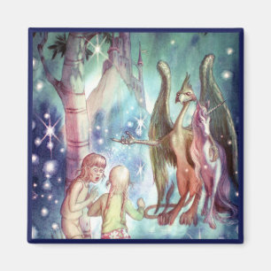 Willkommen im Fairyland Square Magnet