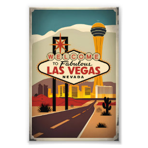 Willkommen im fantastischen Las Vegas Nevada Fotodruck