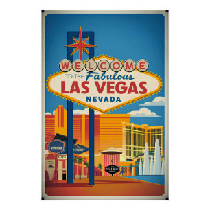 Willkommen im fantastischen Las Vegas Nevada Poster