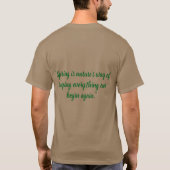 WILLKOMMEN IM FRÜHLING T-Shirt (Rückseite)