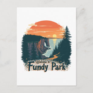 Willkommen im Fundy National Canadian Park Feiertagspostkarte