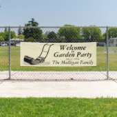 Willkommen im Garden Party Custom Outdoor Banner (Insitu)