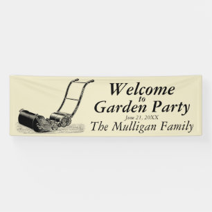Willkommen im Garden Party Custom Outdoor Banner