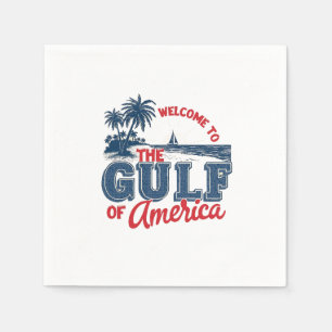 Willkommen im Golf von Amerika Einwanderer aus Mex Serviette