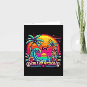 Willkommen im Golf von Mexiko Retro Beach Surf 1 Karte