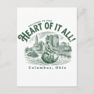 Willkommen im Herzen von allem Columbus City Ohio Postkarte