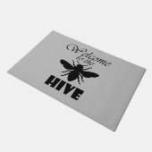 Willkommen im Hive-Gray Fußmatte (Schrägansicht)