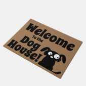 Willkommen im Hundehaus Funny Doormat Fußmatte (Schrägansicht)