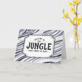 Willkommen im Jungle Funny Employee Gruß Karte (Gelbe Blume)