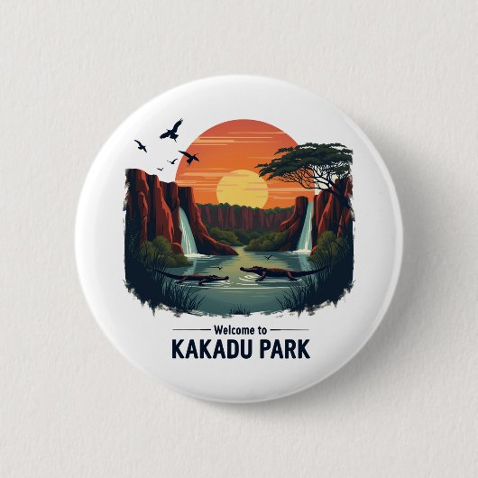 Willkommen im Kakadu Nationalpark Button (Vorderseite)
