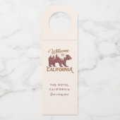 Willkommen im kalifornischen Bärenwald Flaschenanhänger (Vorderseite)